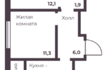 2-к квартира, 48,9 м², 2/10 эт.